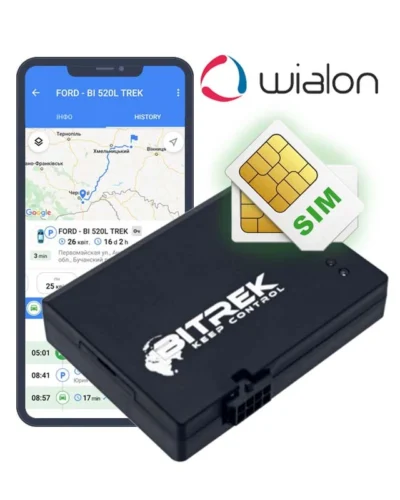 BI 522L TREK – Комплект (GPS трекер + SIM + Wialon + Налаштування)