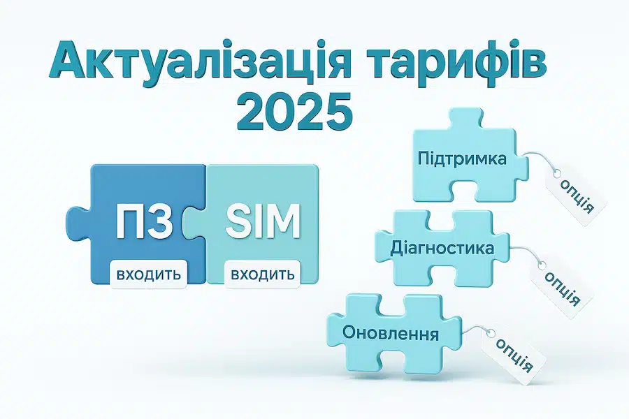 Актуалізація тарифів 2025 (Wialon, Ruhavik, GTS, Forguard та ін)