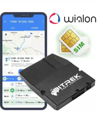 BI 530R TREK – Комплект (GPS трекер + SIM + Wialon + Налаштування)