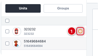 Список об'єктів у WiaTag Configurator: 1 — помаранчевий знак оклику біля об'єкта, якому ще не застосовано надіслану конфігурацію